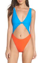 Women's Leith Colorblock One-piece Swimsuit, Size - Blue