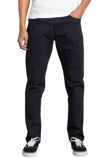 Men's Rvca 'daggers' Slim Fit Twill Pants - Blue