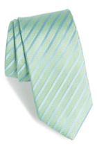 Men's Hugo Boss Stripe Silk Tie, Size - Green
