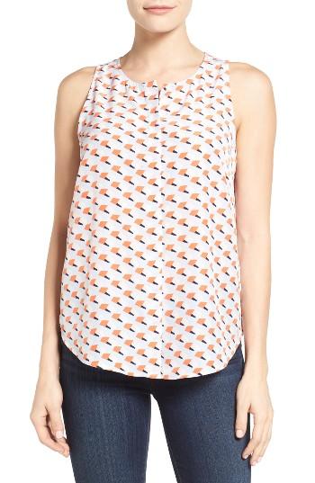Women's Halogen Button Front Print Tank