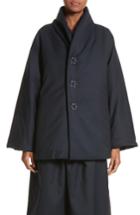 Women's Comme Des Garcons Quilted A-line Jacket - Blue