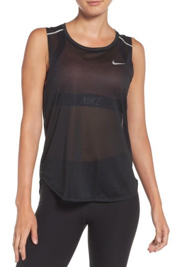 Women's Nike Breathe Running Tank - Black