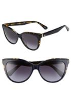 Women's Kate Spade New York Daeshas 56mm Cat Eye Sunglasses - Blue Havana
