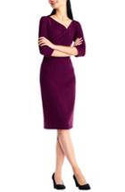 Women's Adrianna Papell Belted Crepe Sheath Dress - Red