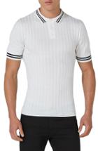 Men's Topman Muscle Fit Rib Knit Polo