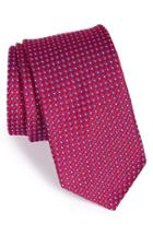 Men's Ted Baker London Dot Silk Tie, Size - Red