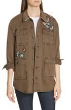 Women's Cinq A Sept Canyon Sequin Patch Jacket - Green
