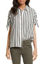Women's The Great. The Tie Sleeve Shirt - Black