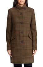 Women's Lauren Ralph Lauren Wool Blend Balmacaan - Green