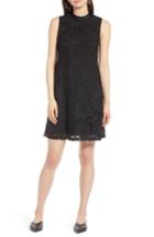 Women's Halogen Lace Overlay Sleeveless Shift Dress - Black