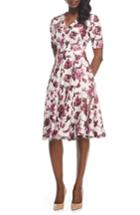 Women's Gal Meets Glam Collection Edith Floral Print A-line Dress - Ivory