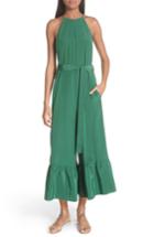 Women's Tibi Ruffle Silk Jumpsuit - Green