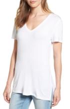 Women's Halogen V-neck Tunic Tee - White