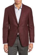 Men's Hickey Freeman Weightless Classic Fit Wool & Silk Blazer R - Burgundy
