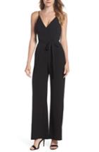 Women's Charles Henry Belted Cami Jumpsuit - Black