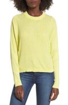Women's Bp. Crewneck Variegated Rib-knit Sweater, Size - Green