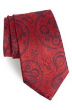 Men's Nordstrom Men's Shop Provincial Paisley Silk Tie, Size X-long - Red