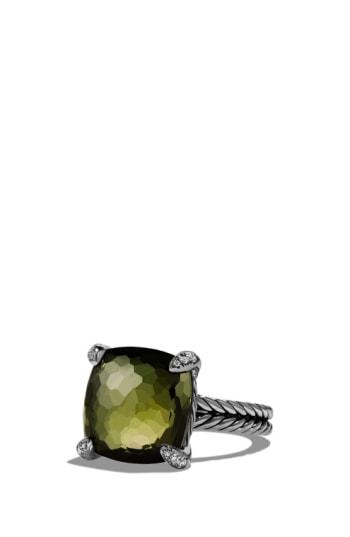 Women's David Yurman 'chatelaine' Ring With Semiprecious Stone And Diamonds