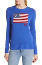 Women's Polo Ralph Lauren Flag Cotton Sweater - Blue