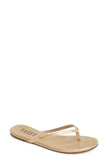 Women's Tkees 'glitters' Flip Flop M - Beige