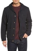 Men's Ugg Faux Shearling Lined Shawl Collar Cardigan - Black