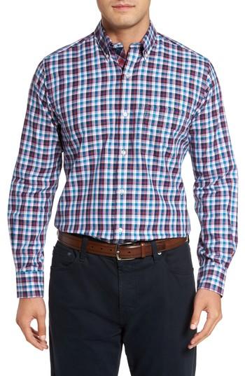 Men's Tailorbyrd Coushatta Plaid Sport Shirt, Size - Purple
