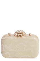 Glint Crystal Flower Clasp Lace Minaudiere -