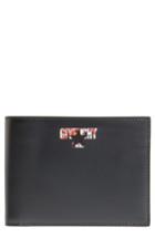 Men's Givenchy Iris Logo Print Calfskin Leather Wallet - Black