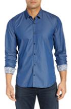 Men's Jared Lang Slim Fit Chambray Sport Shirt - Blue