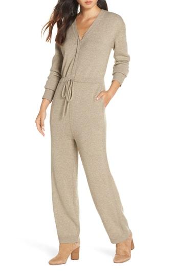 Women's Caara Joan Knit Jumpsuit - Beige