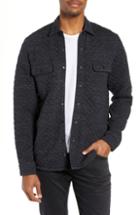 Men's Faherty Belmar Regular Fit Quilted Shirt Jacket - Black