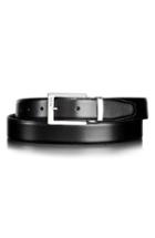 Men's Tumi Reversible Leather Belt - Black/ Brown/ Nickel Satin