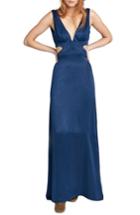 Women's Show Me Your Mumu Cutout Sheen Gown - Blue