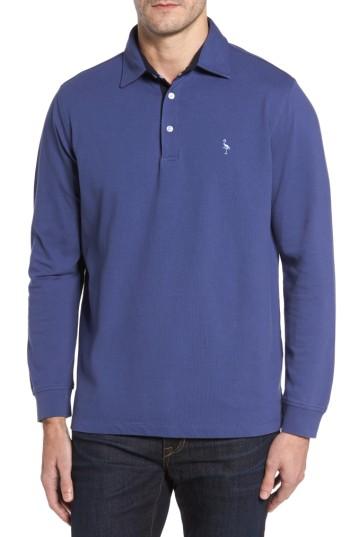 Men's Tailorbyrd Two-tone Pique Knit Polo - Blue