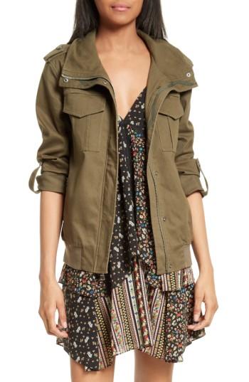 Women's Alice + Olivia Marvis Embroidered Twill Utility Jacket