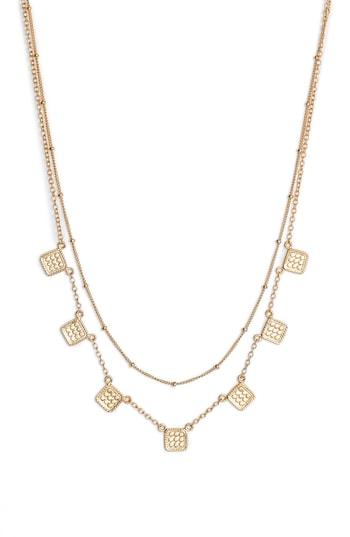 Women's Anna Beck Layered Cushion Station Collar Necklace