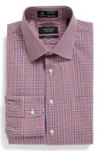 Men's Nordstrom Men's Shop Smartcare(tm) Traditional Fit Check Dress Shirt 32 - Red