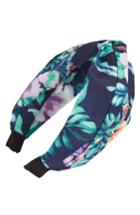 Cara Floral Print Headband, Size - Black