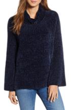 Women's Lucky Brand Cowl Neck Chenille Sweater - Blue