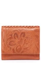 Hobo Stitch Embossed Calfskin Leather Card Case - Red