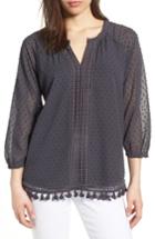Women's Nic + Zoe Souk Tassel Top - Grey