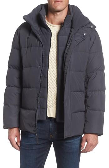 Men's Andrew Marc Carlton Quilted Parka, Size - Grey