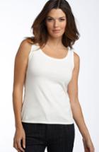 Petite Women's Nic + Zoe Stretch Tank, Size P - Beige