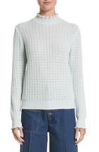 Women's Marc Jacobs Ruffle Mock Neck Cashmere Sweater - Green