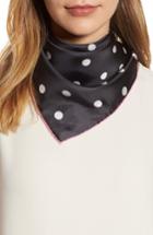 Women's Kate Spade New York Dancing Dot Silk Bandana, Size - Pink