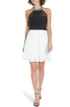 Women's Speechless Embellished Colorblock Skater Dress