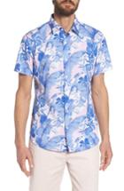 Men's Bonobos Slim Fit Tropical Print Premium Sport Shirt R - Blue