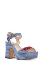 Women's Nine West Fontayah Platform Sandal .5 M - Blue