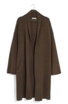 Women's Madewell Rivington Shawl Collar Merino Wool Sweater Coat - Grey