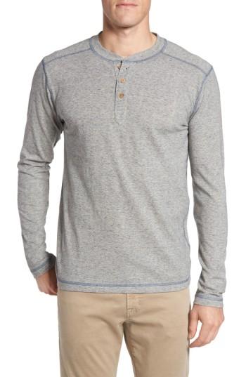 Men's Vintage 1946 Flat Back Rib Henley - Grey